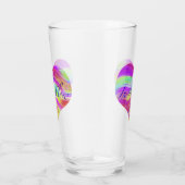 Roze Groene Hart Glas (Rechts)