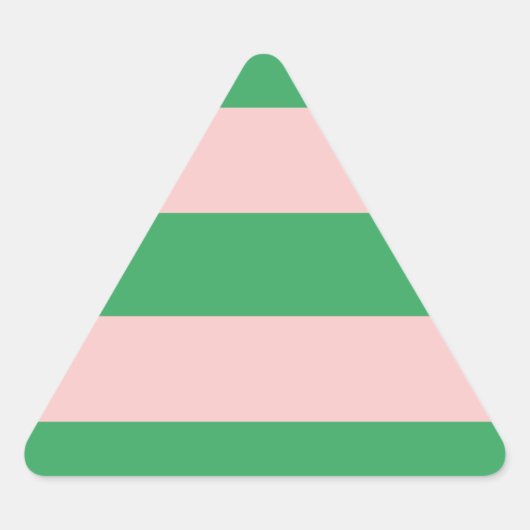Roze & Groene Horizontale Streep | Willekeurige gr Sticker (Voorkant)