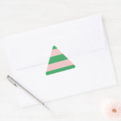 Roze & Groene Horizontale Streep | Willekeurige gr Sticker (Envelop)