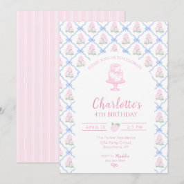 Roze Groene Hortensia Blauwe Boog Trellis Kaart