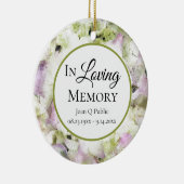 Roze Groene Hydrangea Waterverf Memorial Keepsake Keramisch Ornament (Rechts)