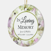 Roze Groene Hydrangea Waterverf Memorial Keepsake Keramisch Ornament (Links)