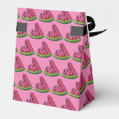 Roze groene japy Watermeloen Melon Slice Fruit Bedankdoosjes (Achterkant)