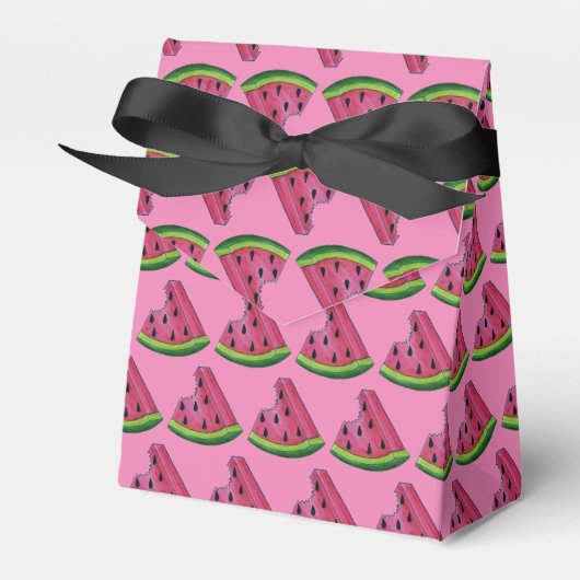 Roze groene japy Watermeloen Melon Slice Fruit Bedankdoosjes (Voorkant Zijde)