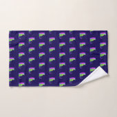 Roze Groene Kat Herhaal Bad Handdoek (Handdoek)
