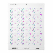 Roze groene kersboom naam boho retro rustiek vet etiket (Full Sheet)