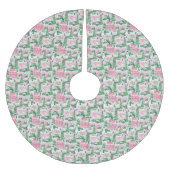 Roze Groene Kerst Dorp Vakantie Kerstboom Rok (Voorkant)