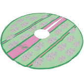 Roze groene kerst Ginger Jar Jars Tree Skirt Kerstboom Rok (Gekanteld)