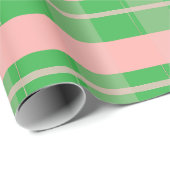 Roze groene kerst Plaid Cadeaupapier (Rol Hoek)