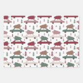 Roze groene kerst van Burgundy Inpakpapier Vel (Voorkant 3)