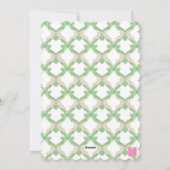 Roze & Groene Kerst Vlinderboog Foto Feestdagenkaart (Achterkant)