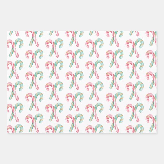 Roze Groene Kerstbomen Gouden Sterren Inpakpapier Vel