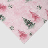 Roze groene kerstbomen tissuepapier (Detail)