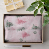Roze groene kerstbomen tissuepapier (Geschenk)