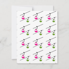 Roze & groene kerstkaart