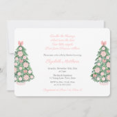  Roze Groene Kerstmis Tweeling Meisjes Baby shower Kaart (Voorkant)