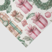 ROZE & GROENE KERSTNOTENKRAKERFIGUUR TISSUEPAPIER (Detail)