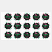 Roze groene klaver 2024 Stem Harris Walz Labels (Vel)