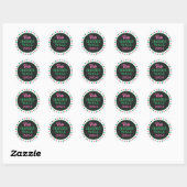 Roze groene klaver 2024 Stem Harris Walz Ronde Sticker (Vel)