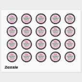 Roze groene klaver 2024 Stem Harris Walz Ronde Sticker (Vel)