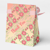 Roze groene kleur en geel bedankdoosjes (Achterkant)