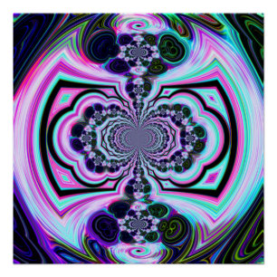 Roze groene kosmische spectaculaire perfecte Poste Poster