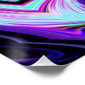Roze groene kosmische spectaculaire perfecte Poste Poster (Hoek)