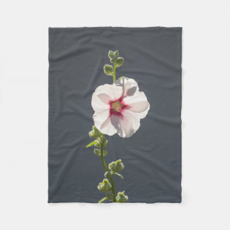Roze groene langgroene bladeren op donkergrijs fleece deken