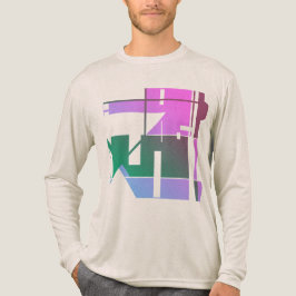 Roze Groene Lavendel Geometrische Tribal Art Abstr Tri-Blend Shirt