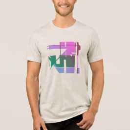 Roze groene lavendel geometrische tribal kunst, kl Tri-Blend shirt