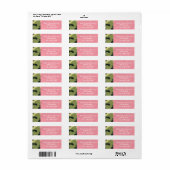 Roze & Groene leger camouflage adreslabels Etiket (Full Sheet)