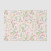 Roze groene lenteverboeiend bloempatroon tissuepapier (Voorkant)