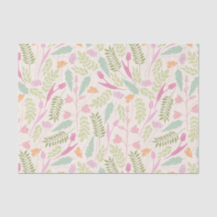 Roze groene  lenteverboeiend bloempatroon tissuepapier