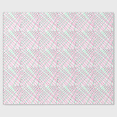 Roze groene lijnen, Kinder kunst, geometrische sch Cadeaupapier (Vlak)