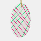 Roze groene lijnen, Kinder kunst, geometrische sch Keramisch Ornament (Rechts)