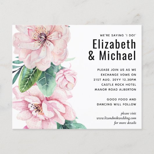  roze groene loftrompet van Floral (Voorkant)