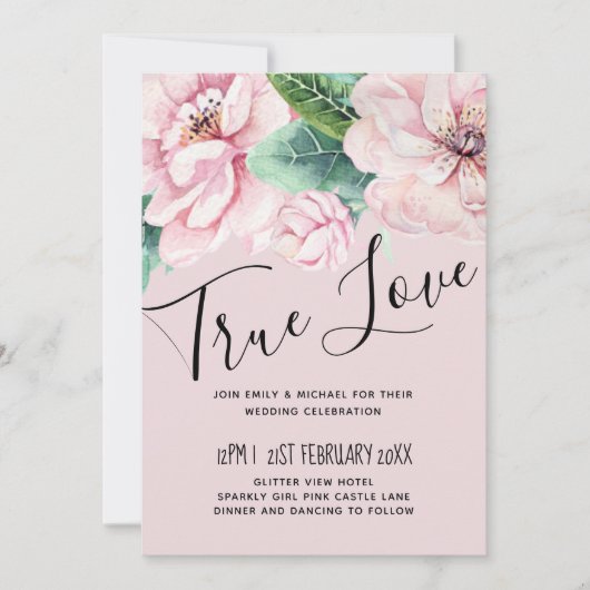  roze groene loftrompet van Floral (Voorkant)