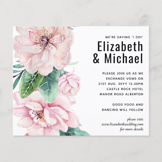  roze groene loftrompet van Floral (Voorkant)