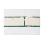 Roze Groene Lotuslantaarns Indiaas Bruiloftsmenu Uitnodigingen Wikkel (Achterkant Voorbeeld)