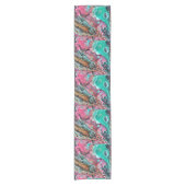 Roze & Groene marmer Korte Tafelloper (Voorkant)