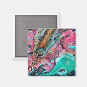 Roze & Groene marmer Magneet (Voorkant / Achterkant)