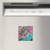 Roze & Groene marmer Magneet (Insitu (Vaatwasser))