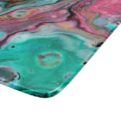 Roze & groene marmer  snijplank (Hoek)