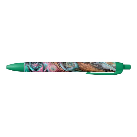 Roze & Groene marmer Zwarte Inkt Pen (Bodem)