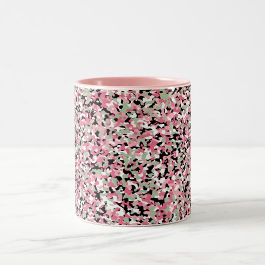 Roze & Groene Micro Camo Pattern Mok (Center)