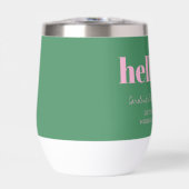 Roze Groene Moderne 21e Verjaardag Custom (Voorkant)