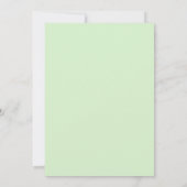 Roze / Groene Moderne Dot Baptisme Uitnodiging (Achterkant)