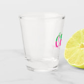 Roze & Groene Motiverende CEO in Opleiding  Shot Glas (Links)