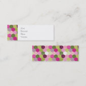  roze groene multiculturele patchwork Quilt Design Mini Visitekaartje (Voorkant / Achterkant)
