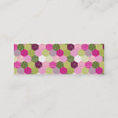  roze groene multiculturele patchwork Quilt Design Mini Visitekaartje (Achterkant)
